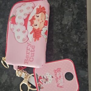 Pink Strawberry Shortcake Key Wristlet